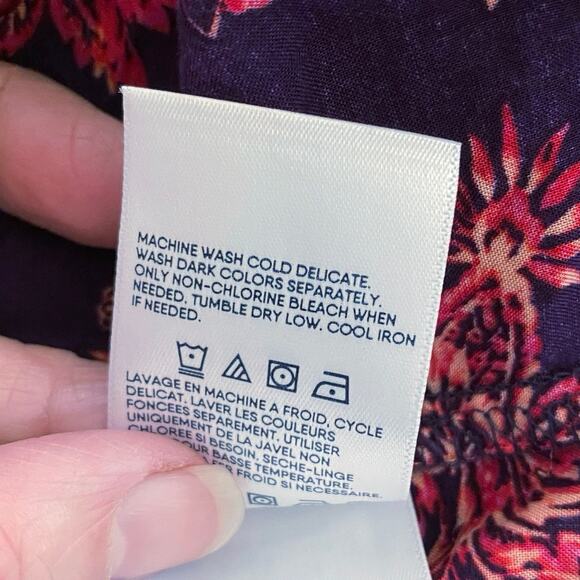 Lands End Size XL XXL Floral Print Swim Coverup Cover  Up Purple - Picture 6 of 7